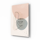 Abstract Shapes Glass Wall Art.